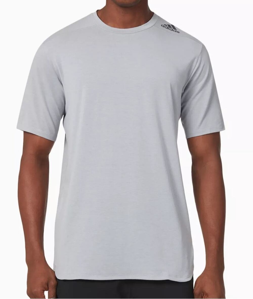 Adidas AEROREADY Training Shirt Mens L Gray Athletic Workout Tee